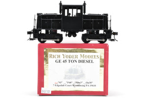 O Brass RYM - Rich Yoder Models GE 45 Ton Side-Rod Diesel FP/Black Unlettered