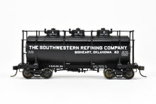 Load image into Gallery viewer, HO Brass W&amp;R Enterprises Various Roads AC&amp;F 10,000 GAL 3-Dome Tank Car With High Walkway C/P The Southwestern Refining Company
