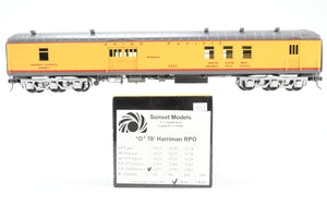 O Brass Sunset Models Third Rail UP - Union Pacific 70’ Harriman RPO FP Yellow/Gray No. 2257