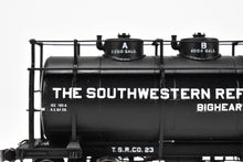 Load image into Gallery viewer, HO Brass W&amp;R Enterprises Various Roads AC&amp;F 10,000 GAL 3-Dome Tank Car With High Walkway C/P The Southwestern Refining Company
