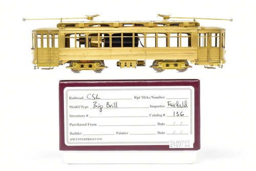 HO Brass Fairfield Models 347 CSL - Chicago Surface Lines Short Brill Car NEW REBOXX BOX  Mislabeled 
