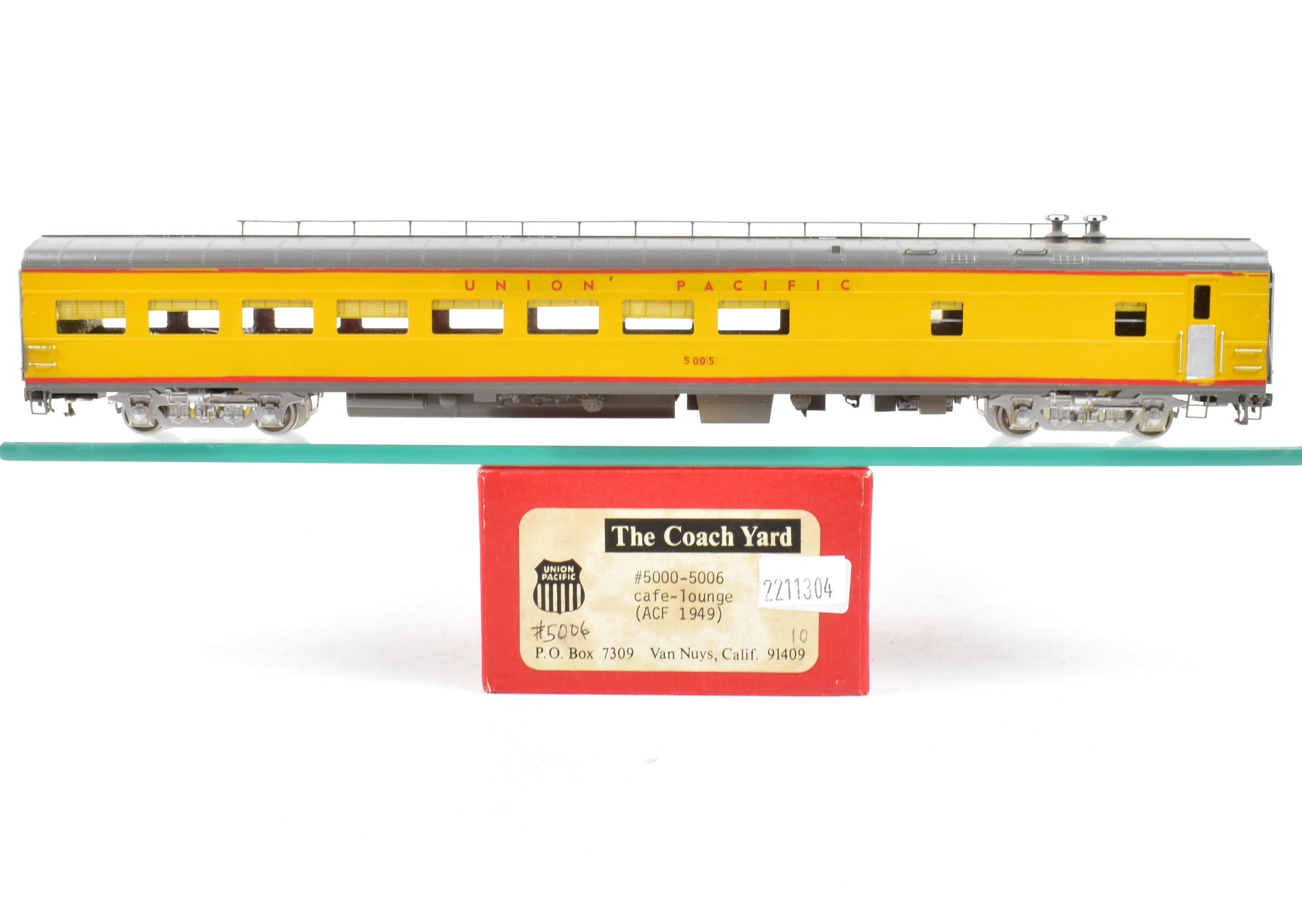 HO Brass TCY - The Coach Yard UP - Union Pacific Lightweight ACF
