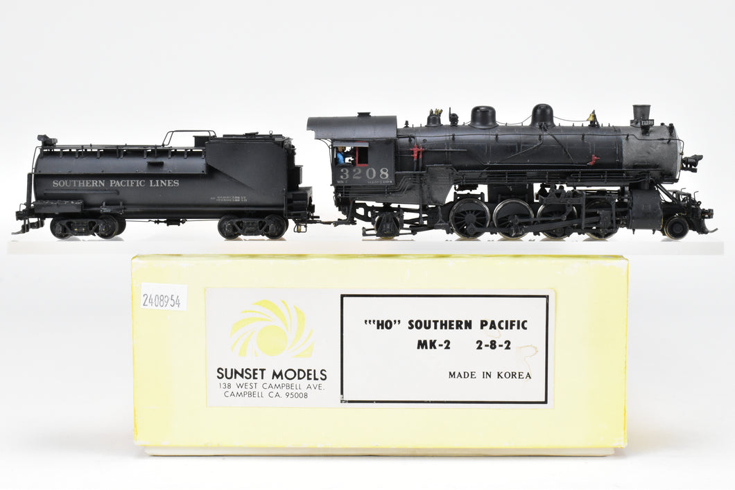 HO Brass Sunset Models SP - Southern Pacific MK-2 2-8-2 CP lite weathering #3208