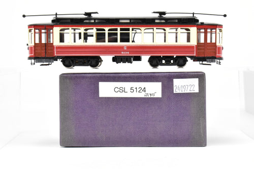 HO Brass Fairfield Models 347 CSL - Chicago Surface Lines Short Brill Car Custom Painted No. 5124 REBOXX