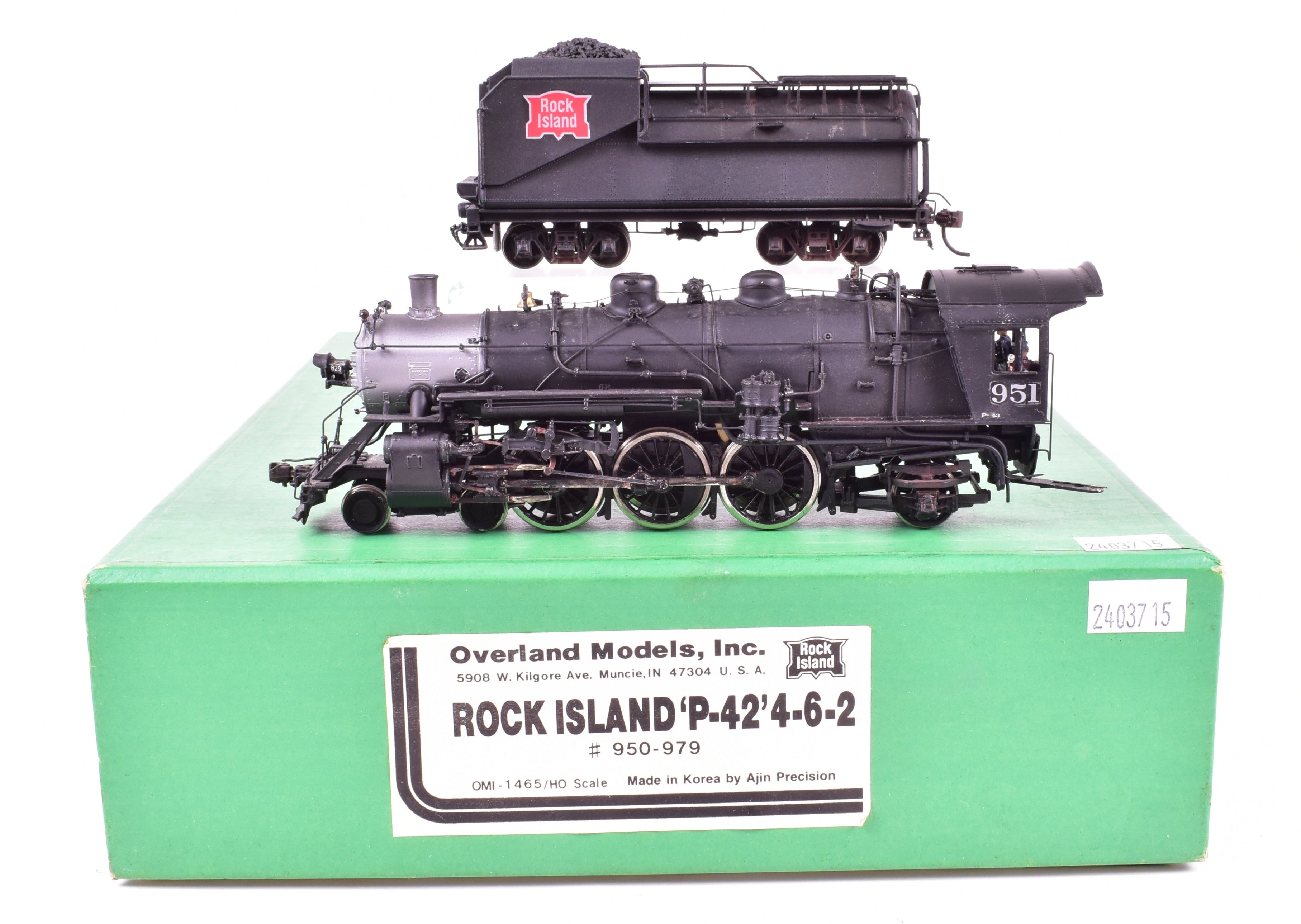 HO Brass OMI - Overland Models CRI&P - Rock Island P-42 4-6-2 Pacific CP  #951 Weathered