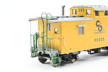 Load image into Gallery viewer, O Brass OMI - Overland Models, Inc. C&amp;O - Chesapeake &amp; Ohio Steel Caboose #90200-90299 Series Factory Painted Yellow Body No. 90205

