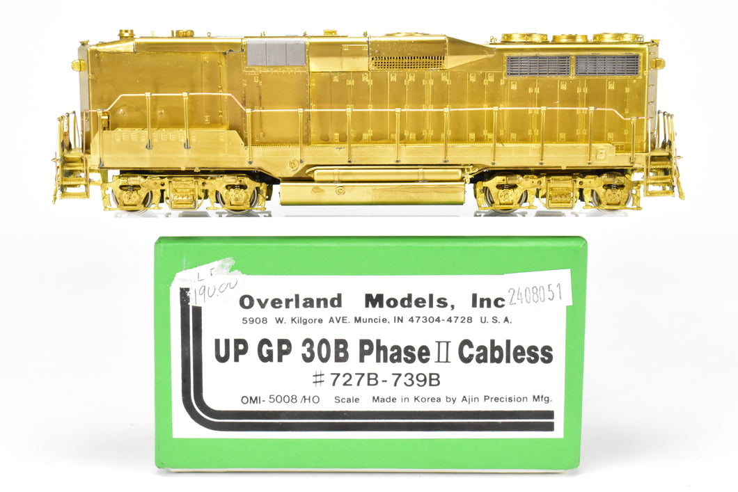 HO Brass OMI - Overland Models, Inc. UP - Union Pacific EMD GP30B PH II Cabless Nos. 727B - 739B