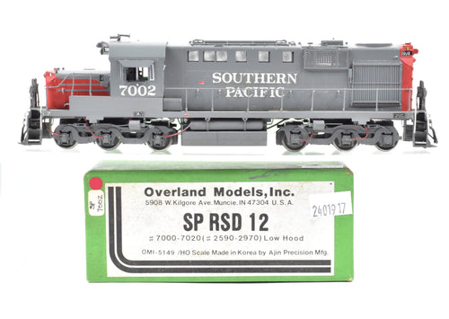 HO Brass OMI - Overland Models SP - Southern Pacific Alco RSD-12 C/P Scarlet Red/Dark Lark Gray #7002
