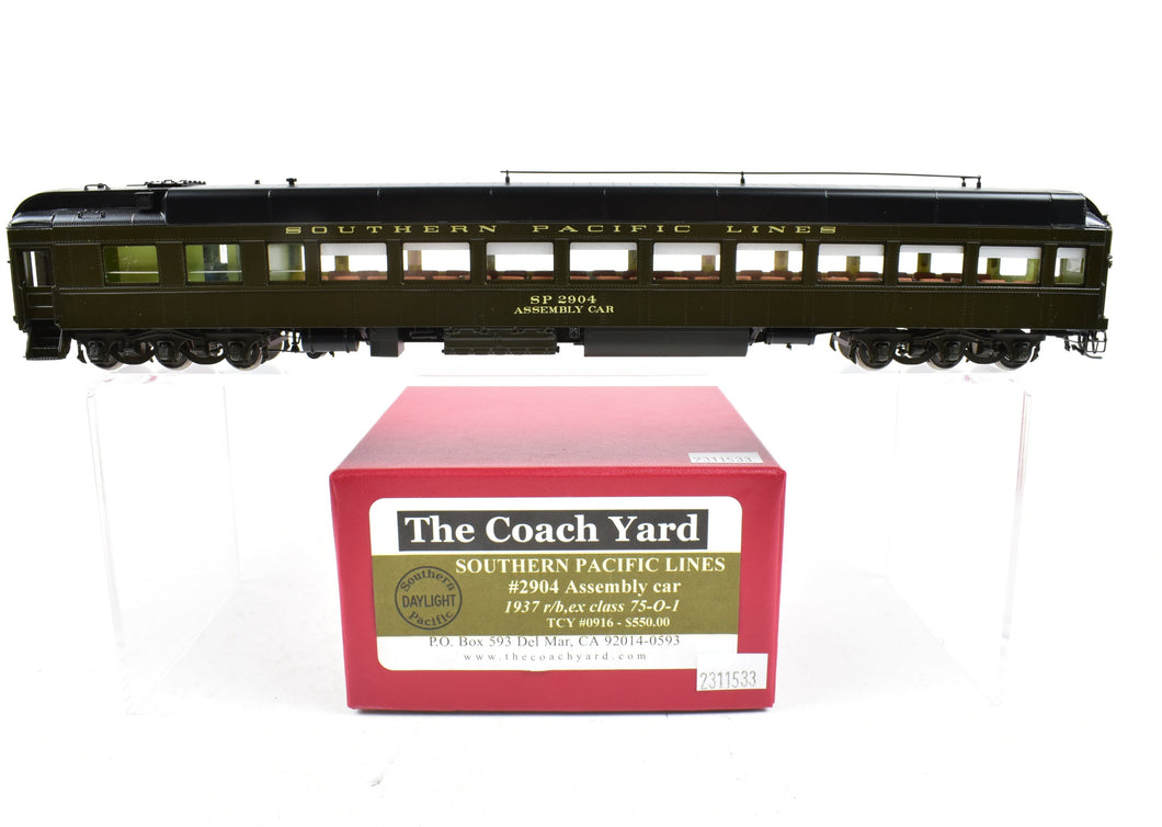 HO Brass TCY - The Coach Yard SP - Southern Pacific Lines Assembly Car 1937 R/B ex class 75-O-1 #2904