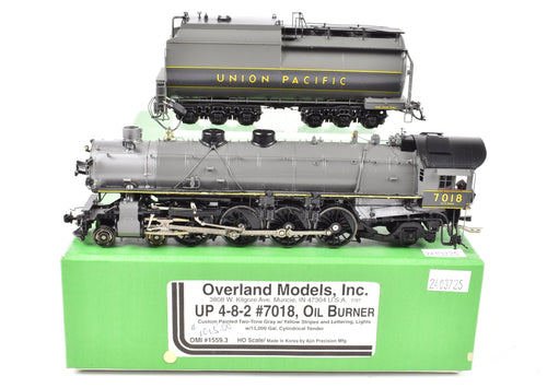 HO Brass OMI - Overland Models Inc. UP - Union Pacific 4-8-2 F/P TTG w/Yellow Stripes #7018