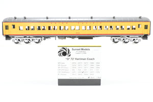 O Brass Sunset Models Third Rail UP - Union Pacific 72’ Harriman Coach FP Yellow/Gray No. 1053