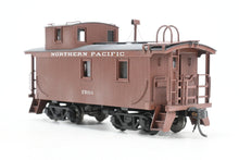 Load image into Gallery viewer, HO Brass NWSL - Northwest Short Line NP - Northern Pacific 1700 Series Wood Caboose 1940’s Rebuilt Custom Painted &amp; Weathered No. 1791
