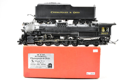 O Brass Westside Model Co. KTM Models C&O Chesapeake and Ohio Class T-1 2-10-4 C/P #3027 w/Light Weathering
