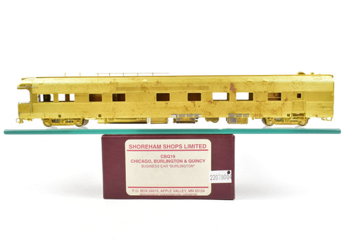 HO Brass Shoreham Shops CB&Q - Burlington Route Business Car 