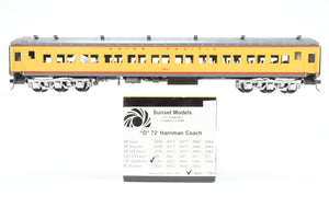 O Brass Sunset Models Third Rail UP - Union Pacific 72’ Harriman Coach FP Yellow/Gray No. 1051
