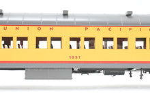 Load image into Gallery viewer, O Brass Sunset Models Third Rail UP - Union Pacific 72’ Harriman Coach FP Yellow/Gray No. 1051
