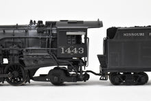 Load image into Gallery viewer, HO Brass Hallmark Models MP - Missouri Pacific 1400 Series 2-8-2 Mikado CP w/Light Weathering #1443
