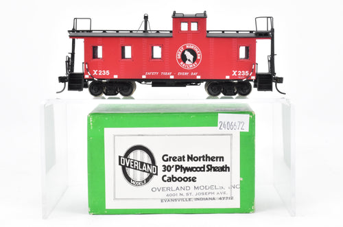 HO Brass OMI - Overland Models, Inc. GN - Great Northern 30' Plywood Sheath Caboose C/P X235