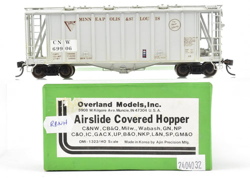 HO Brass OMI - Overland Models, Inc. Various roads/M&StL with C&NW Patch- Chicago & North Western Airslide Covered Hopper CP No. 69906