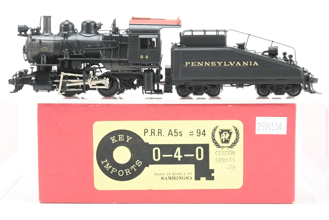 HO Brass Key Imports PRR - Pennsylvania Railroad A-5s 0-4-0 #94 Factory Painted CS #73
