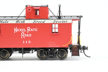 Load image into Gallery viewer, HO Brass DVP - Division Point NKP - Nickel Plate Road Offset Cupola 26' Wood Caboose Factory Painted "Speed Lettering" No. 113 Personal Collection of Jack Vansworth
