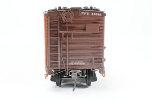 O Brass PSC - Precision Scale Co. PFE - Pacific Fruit Express 40’ Steel Reefer with Wood Roof Walk Circa 1945 CP No. 45656