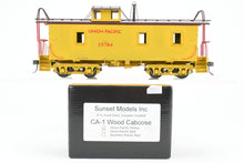 Load image into Gallery viewer, O Brass Sunset Models Third Rail UP - Union Pacific CA-1 Wood Caboose FP in Yellow/Brown No. 25784
