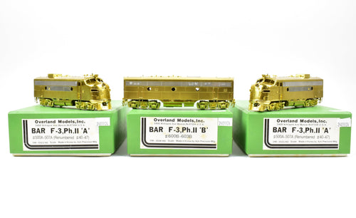 HO Brass OMI - Overland Models, Inc. BAR - Bangor and Aroostook F-3 Ph II A-B-A Set