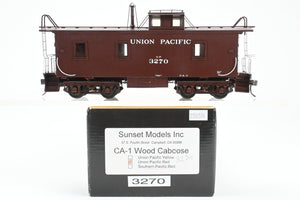O Brass Sunset Models Third Rail UP - Union Pacific CA-1 Wood Caboose FP in Red No. 3270