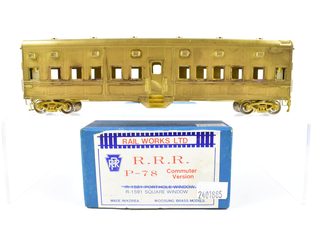 HO Brass Railworks PRR - Pennsylvania Railroad P-78 Commuter Version with Square Windows u/p