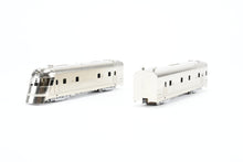 Load image into Gallery viewer, HO Brass Oriental Limited CB&amp;Q - Burlington Route EMC EA/EB Silver King and Silver Queen Set Plated
