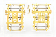 Load image into Gallery viewer, HO Brass OMI - Overland Models, Inc. Various Roads Buckeye Six-Wheel Tender Trucks Plain Journal Bearing Version MULTIPLE PAIRS AVAILABLE

