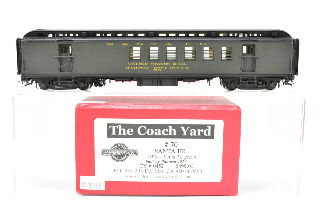 HO Brass TCY - The Coach Yard ATSF - Santa Fe Heavyweight RPO FP #70