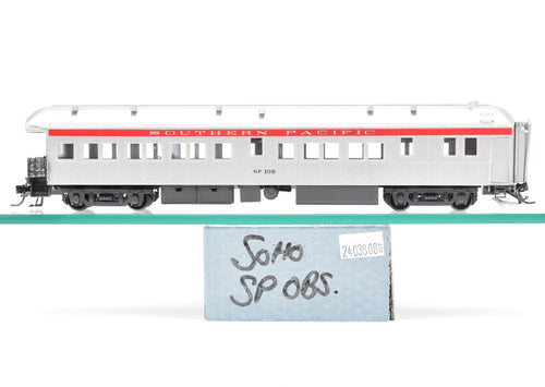 HO Brass Soho CON SP - Southern Pacific (Northwestern Pacific) SP 109 Business Car C/P Sliver/Red Stripe