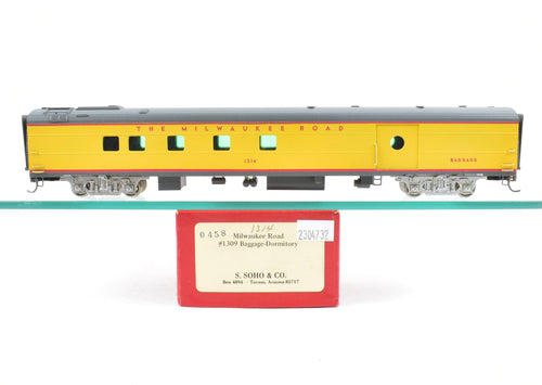 HO Brass Soho MILW - Milwaukee Road #1314 Baggage-Dorm Custom Painted