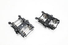 Load image into Gallery viewer, HO Brass Railway Classics MILW - Milwaukee Road Nystrom 7' Wheelbase Trucks 1947-55 Era FP Black MULTIPLE PAIRS AVAILABLE
