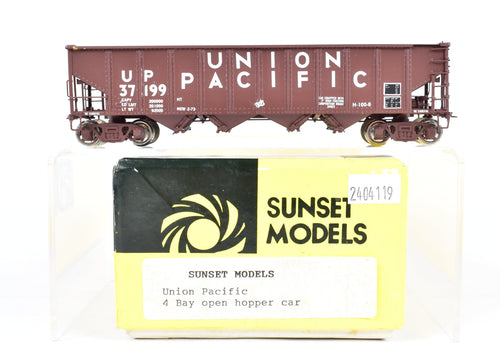 HO Brass Sunset Models UP - Union Pacific 4-Bay Open Hopper No. 37199 CP