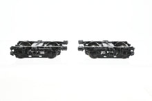 Load image into Gallery viewer, HO Brass Railway Classics MILW - Milwaukee Road Nystrom 7' Wheelbase Trucks 1947-55 Era FP Black MULTIPLE PAIRS AVAILABLE

