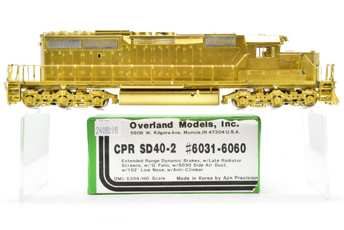 HO Brass OMI - Overland Models Inc. CPR- Canadian Pacific Railway EMD SD-40-2 #6031-6060 w/Extended Range Dynamic Brakes