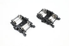Load image into Gallery viewer, HO Brass Railway Classics MILW - Milwaukee Road Nystrom 7' Wheelbase Trucks 1947-55 Era FP Black MULTIPLE PAIRS AVAILABLE
