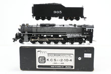 Load image into Gallery viewer, HO Brass Hallmark Models KCS - Kansas City Southern J-1 2-10-4 Pro-Painted No. 905 w/ Grey Boiler
