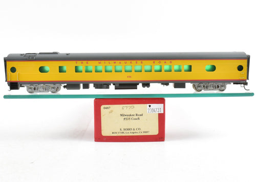 HO Brass Soho MILW - Milwaukee Road #536 Coach C/P