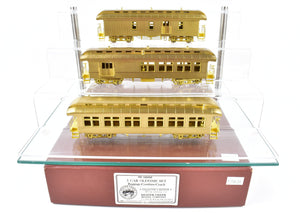HO Brass Beaver Creek  3 Car Oldtime Set "Collector's Edition" Baggage, Combine and Coach; Various Roads