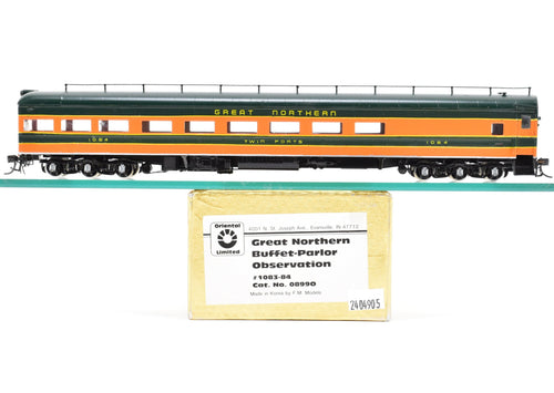 HO Brass Oriental Limited GN - Great Northern Buffet-Parlor-Observation C/P Empire Builder Scheme Lettered Twin Ports #1084