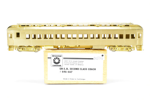 HO Brass Oriental Limited GN - Great Northern Empire builder Second Class Coach #646-667