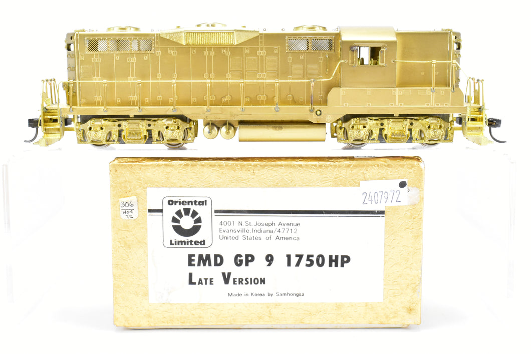 HO Brass Oriental Limited Various Roads EMD GP9 1750 HP Late Version w/48