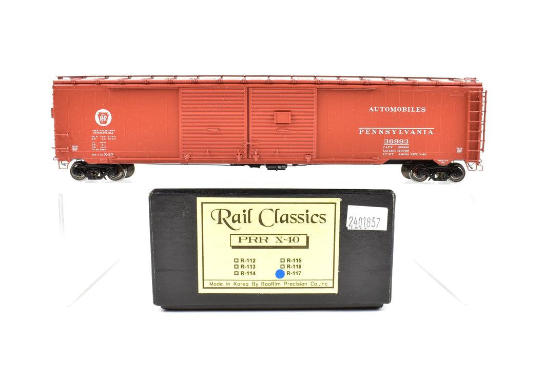 HO Brass Rail Classics PRR - Pennsylvania Railroad X-40 Boxcar FP No. 36993