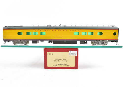 HO Brass Soho MILW - Milwaukee Road #162 Tap-Lounge Custom Painted #163 in UP colors