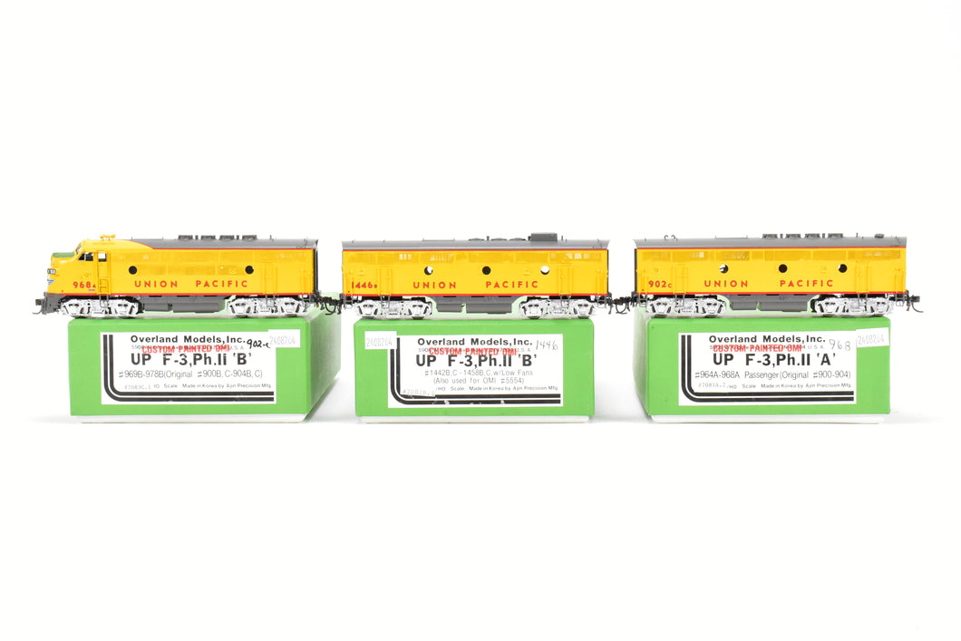 HO Brass OMI - Overland Models, Inc. UP - Union Pacific EMD F-3 PH II A/B/B Set FP Custom