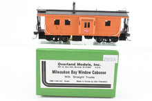 Load image into Gallery viewer, HO Brass OMI - Overland Models, Inc. MILW - Milwaukee Road Bay Window Caboose With Straight Trucks CP No. 992089 w/ Lines West 3D Printed Trucks AS-IS
